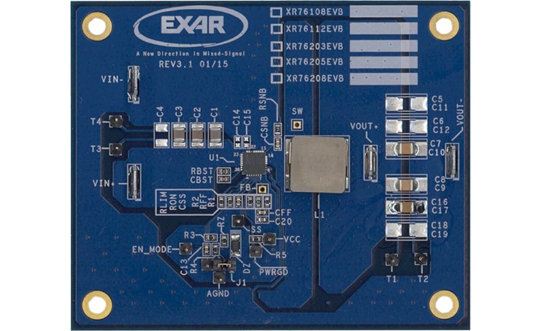 MaxLinear XR76203EVB, XR76205EVB, & XR76208EVB Eval Boards