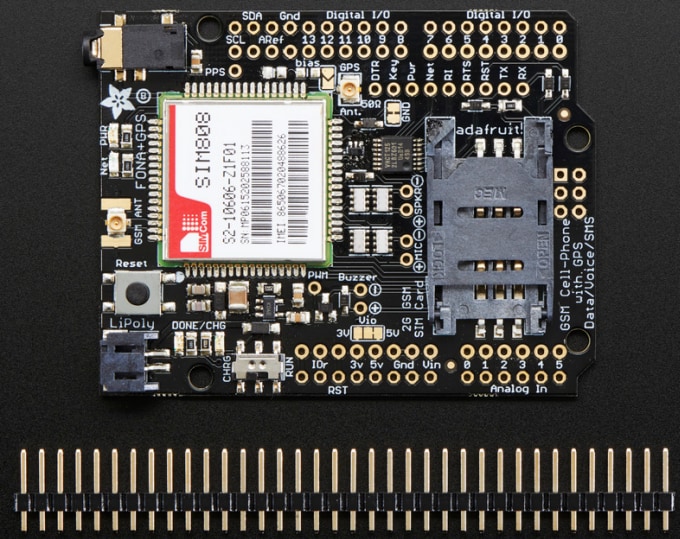 Adafruit FONA 808 Cellular & GPS Shield