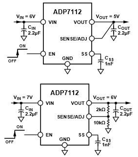 Analog Devices Inc. ADP7112 Low Noise, CMOS LDO Linear Regulators
