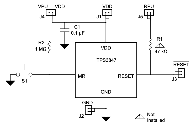 Schematic - Texas Instruments TPS3847085EVM-577 Evaluation Module
