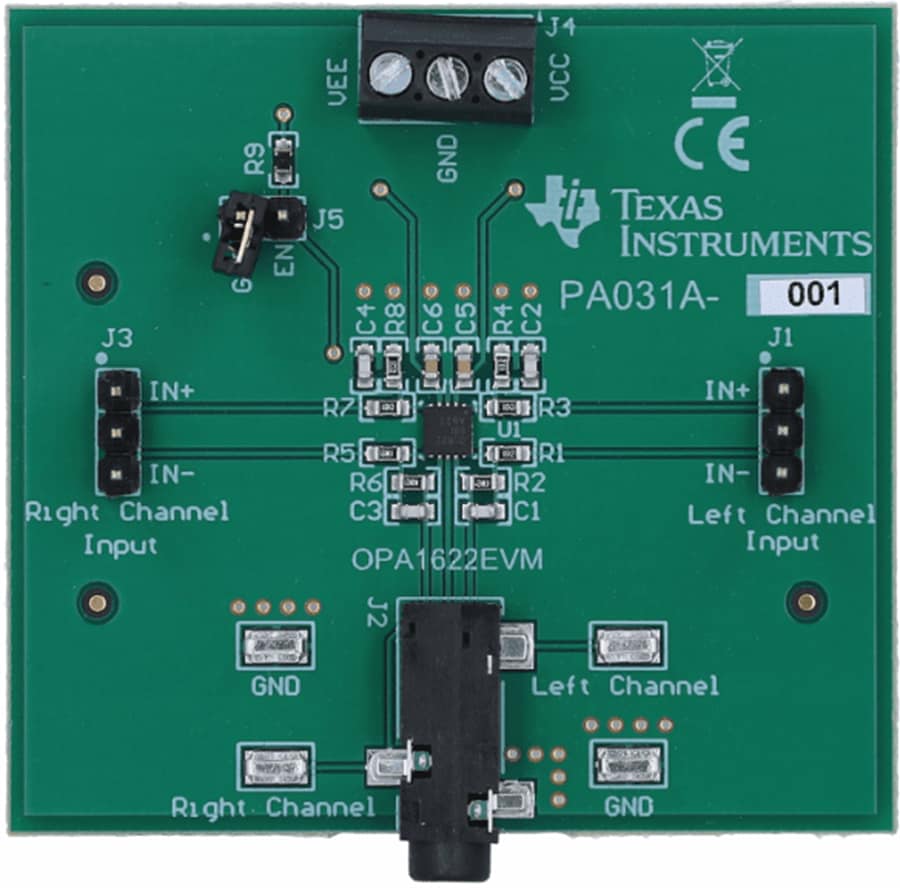 Mechanical Drawing - Texas Instruments OPA1622EVM Op Amp Evaluation Module