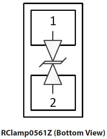 Schematic - Semtech RClamp0561Z Femto Farad RClamp®