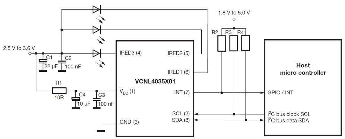 Block Diagram - Vishay Semiconductors VCNL4035X01 Proximity & Ambient Light Sensor