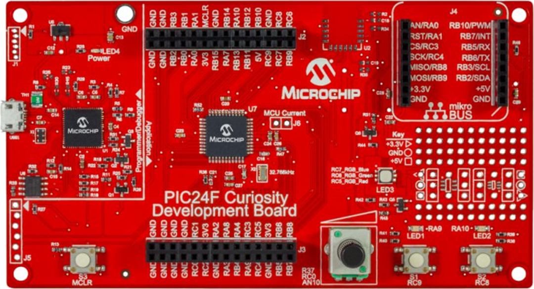 Microchip Technology PIC24F Curiosity Development Board (DM240004)