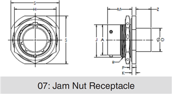 Mechanical Drawing - Amphenol Industrial LPT Connectors