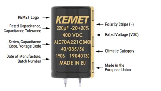 KEMET High CV Snap-in Aluminum Electrolytic Capacitors