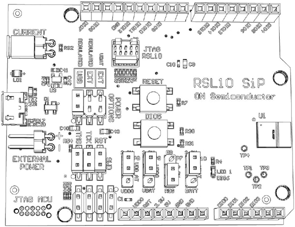 onsemi RSL10 SiP Evaluation Board (RSL10−SIP−001GEVB)