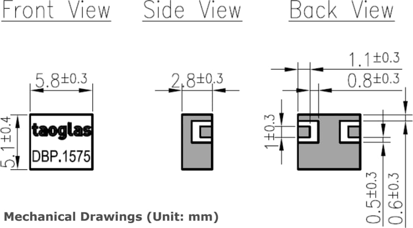 Taoglas DBP.1575.W.A.30 Dielectric Band Pass Filter