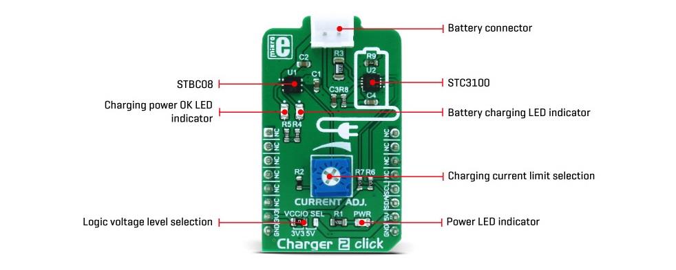 Block Diagram - Mikroe MIKROE-3049 Charger 2 Click
