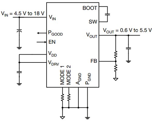 Application Circuit Diagram - Vishay microBRICK® DC/DC Regulator Modules