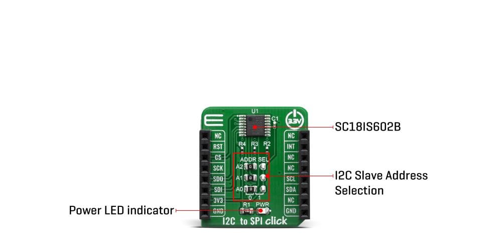 Mikroe I2C to SPi Click