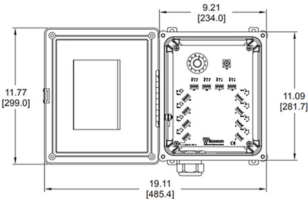 Mechanical Drawing - Amphenol Wilcoxon VLL VibraLINK Lite Enclosures