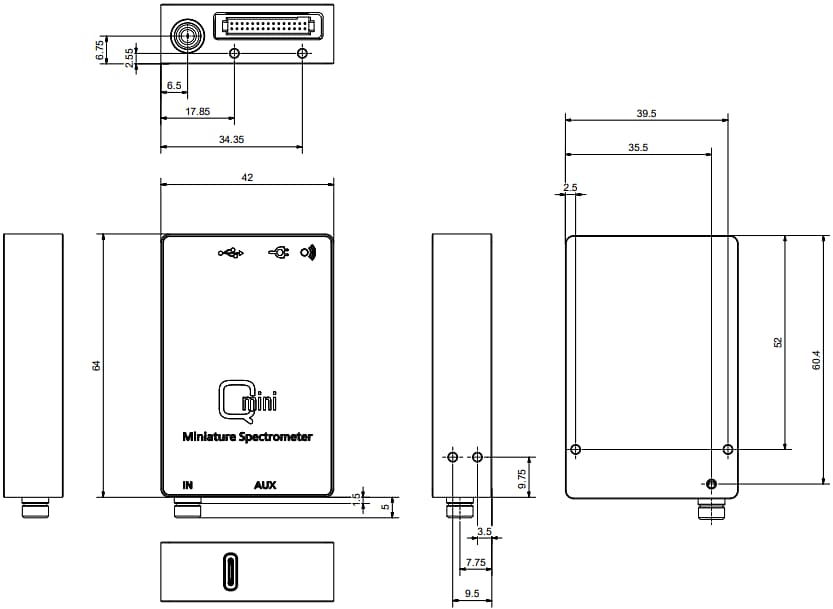 Schematic - Broadcom AFBR-S20M2x Qmini USB Spectrometers