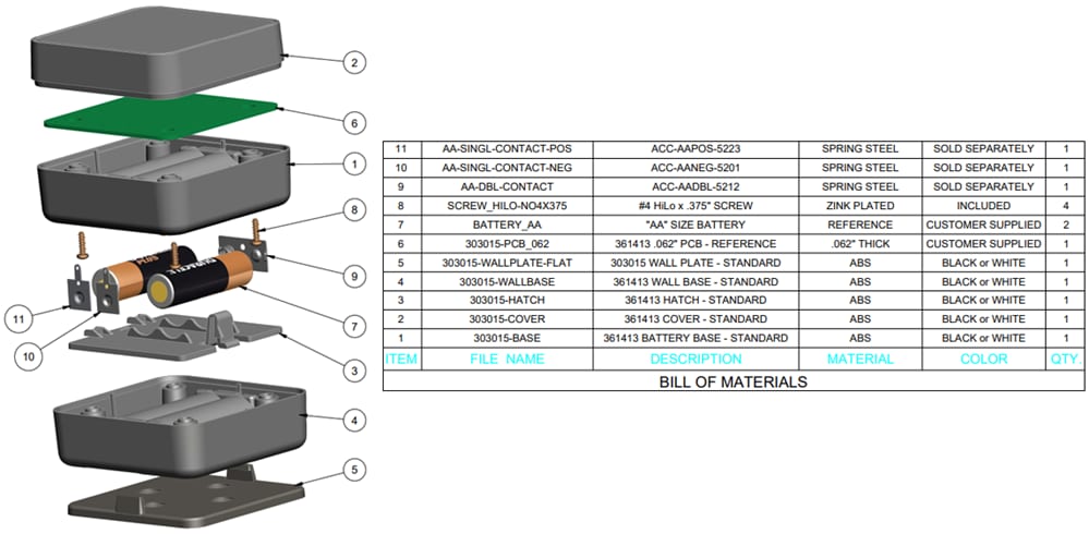 New Age Enclosures 2 AA Cube Wall Kit Enclosures