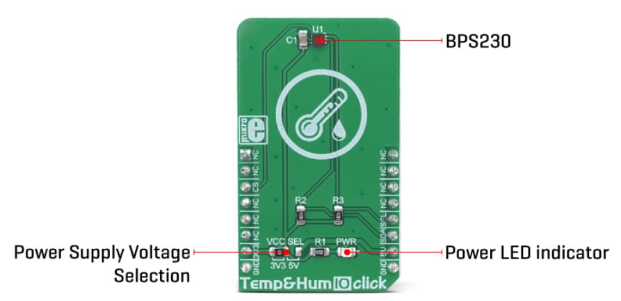 Mikroe MIKROE-3342 Temp&Hum 10 Click
