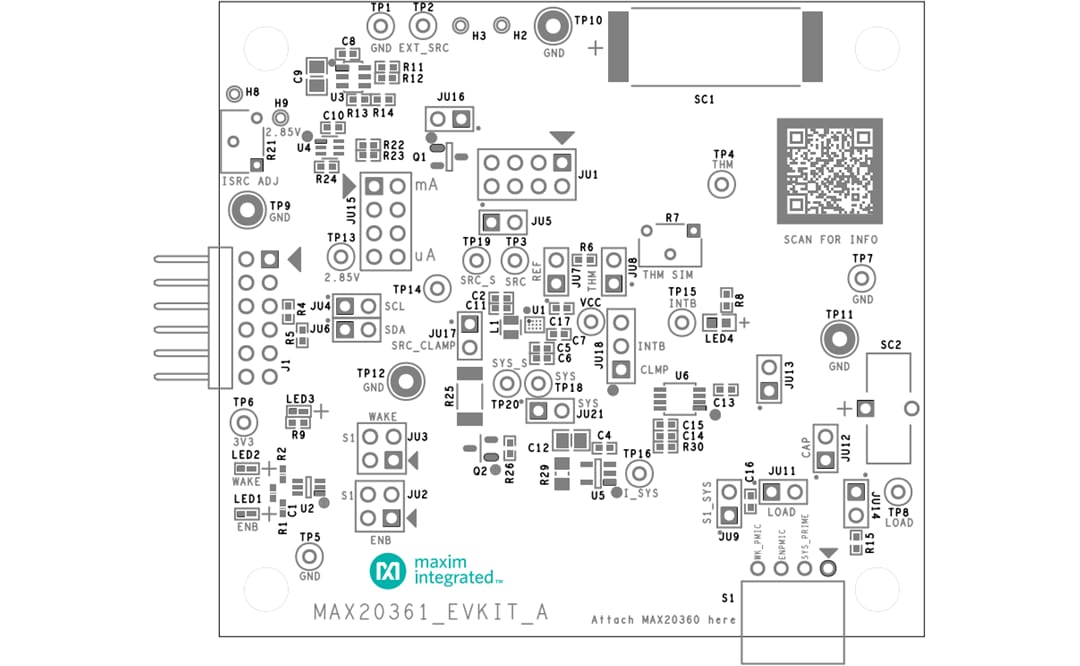 Mechanical Drawing - Analog Devices Inc. MAX20361 Evaluation Kit (MAX20361EVKIT)