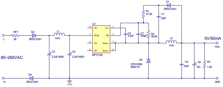 Schematic - Monolithic Power Systems (MPS) MP171A Evaluation Boards