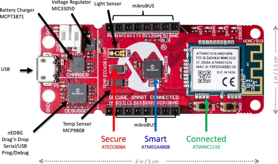 Microchip Technology AVR-IoT WA Development Board (EV15R70A)