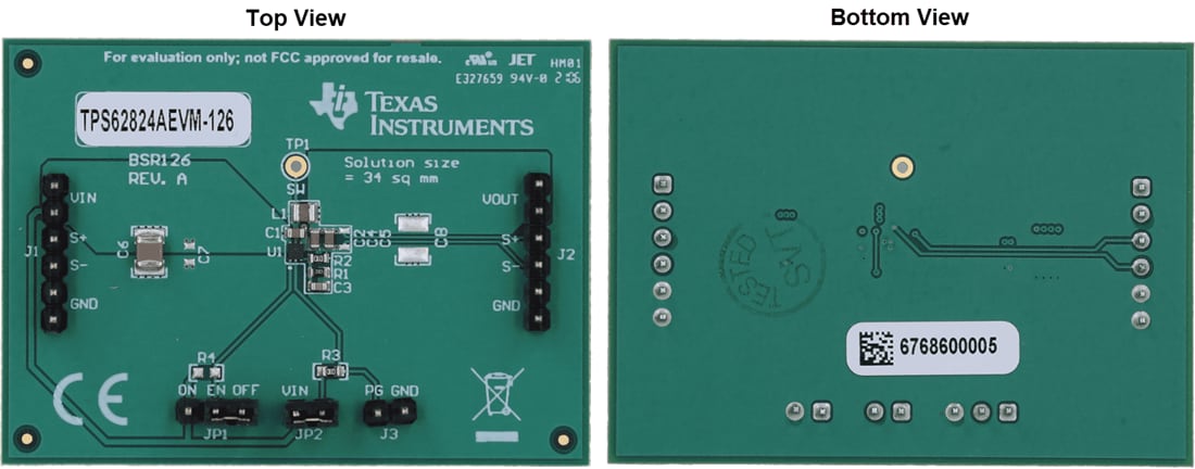 Mechanical Drawing - Texas Instruments TPS6282xAEVM-126 Converter Evaluation Modules