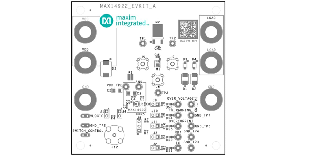 Mechanical Drawing - Analog Devices Inc. MAX14922 Evaluation Kit (MAX14922EVKIT)