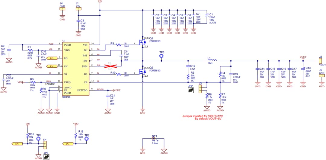 Schematic - Microchip Technology MIC2128 High Power Evaluation Board (ADM01006)