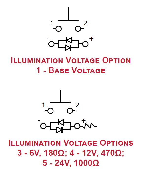 Schematic - E-Switch SV4 19mm Short Body Anti-Vandal Switches
