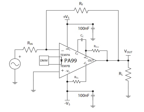 Application Circuit Diagram - Apex Microtechnology PA99 Power Operational Amplifiers