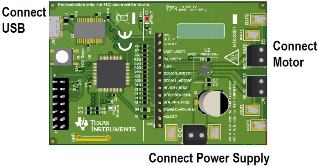 Mechanical Drawing - Texas Instruments DRV8428EVM Motor Driver Evaluation Module