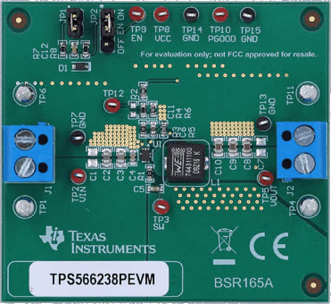 Mechanical Drawing - Texas Instruments TPS566238PEVM Converter Evaluation Module (EVM)