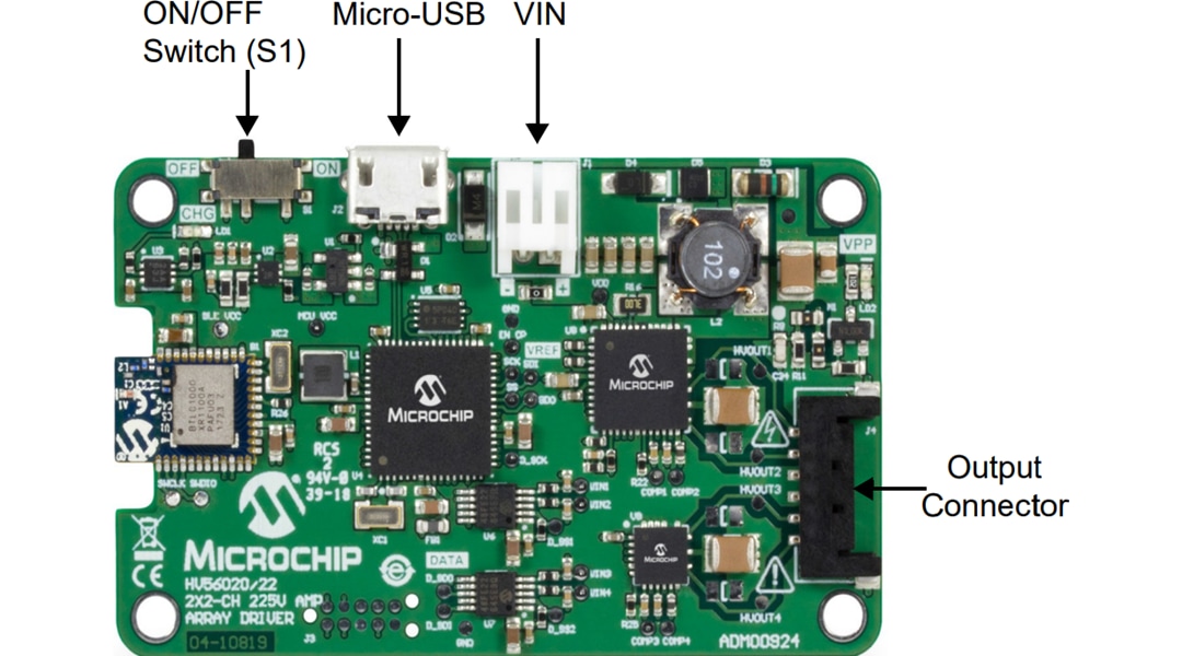 Microchip Technology HV56020/22 Evaluation Board (ADM00924)