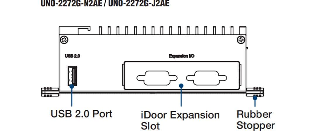 Mechanical Drawing - Advantech UNO-2272G Palm-Size Automation Computer