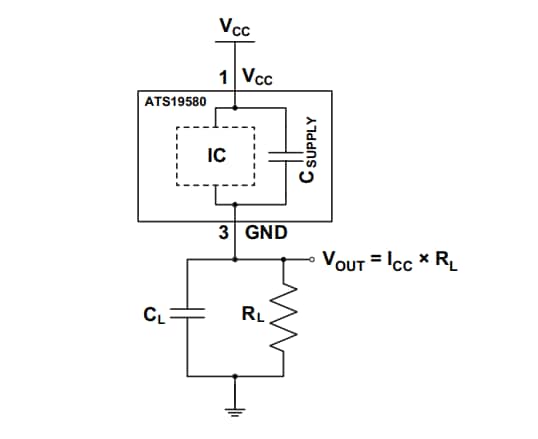 Application Circuit Diagram - Allegro MicroSystems ATS19580 Large Air Gap GMR ICs