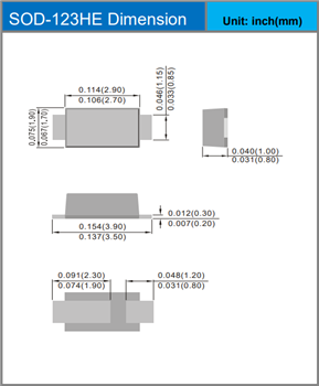 Mechanical Drawing - PANJIT MERx 200V Super Fast Recovery Rectifiers