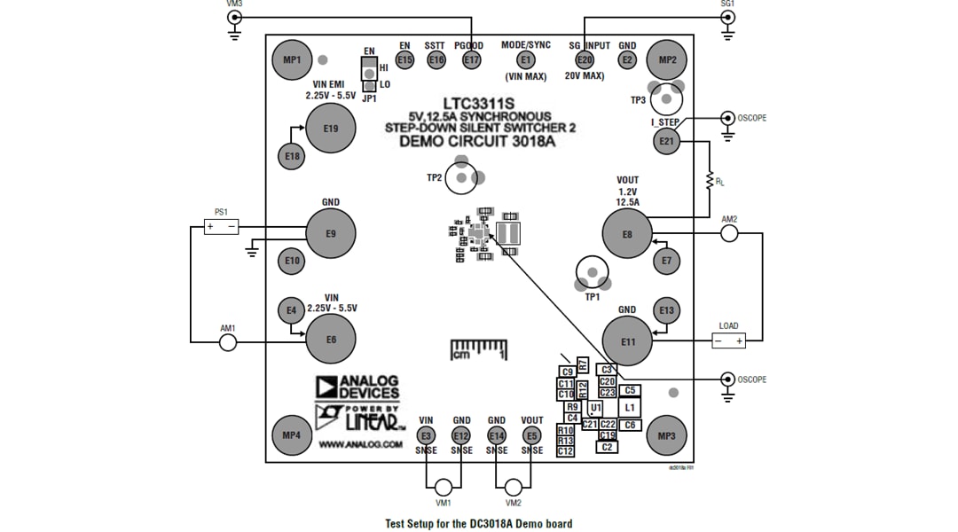 Mechanical Drawing - Analog Devices Inc. LTC3311 Demonstration Boards