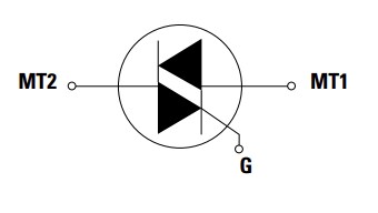 Schematic - Littelfuse QVxx16xHx 16A High-Temperature Alternistor TRIACs