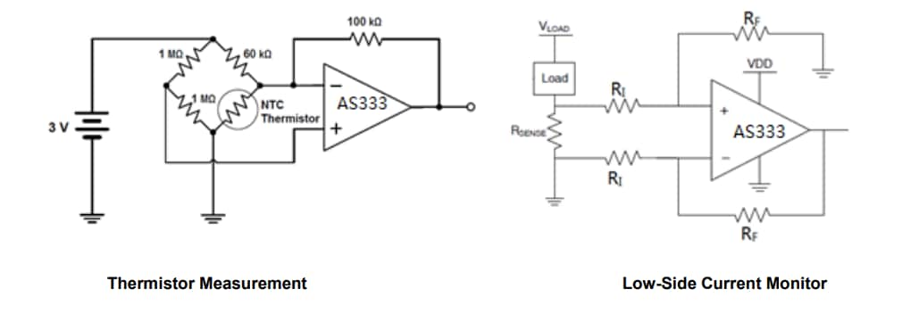 Application Circuit Diagram - Diodes Incorporated AS333x Micropower CMOS Op Amplifiers