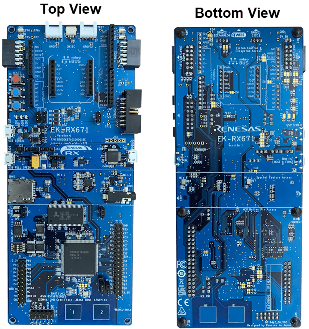 Mechanical Drawing - Renesas Electronics EK-RX671 RX671 MCU Evaluation Kit