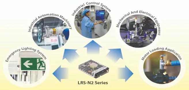 Application Circuit Diagram - MEAN WELL LRS-N2 Switching Power Supplies