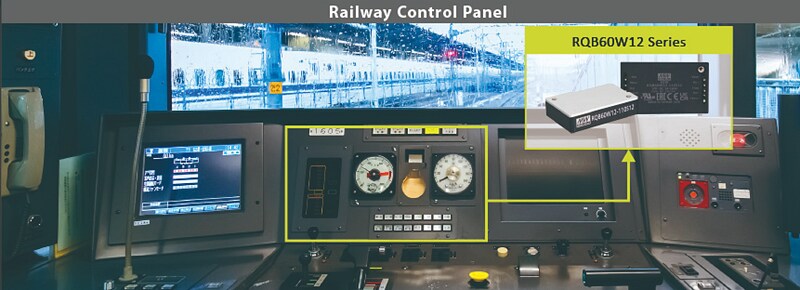 MEAN WELL RQB60W12 Quarter-Brick Railway DC-DC Converters