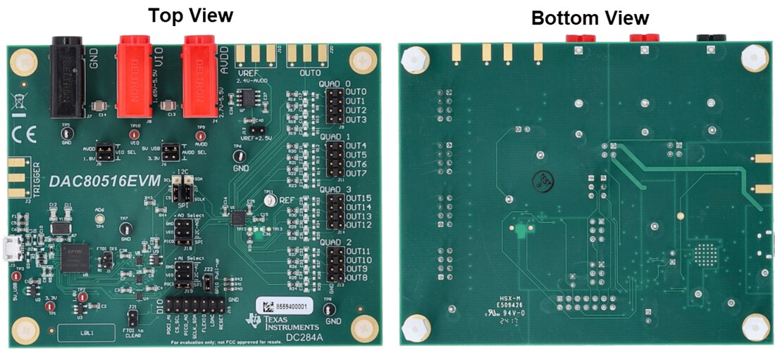 Mechanical Drawing - Texas Instruments DAC80516EVM DAC Evaluation Module (EVM)