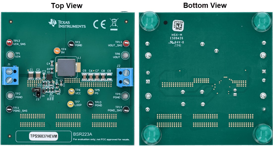 Mechanical Drawing - Texas Instruments TPS56837HEVM Buck Converter Evaluation Module