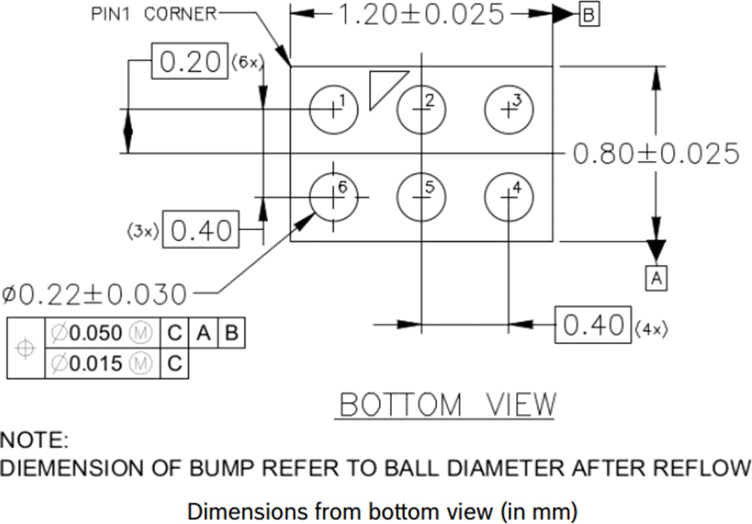 Mechanical Drawing - Bosch BMA580 Accelerometer