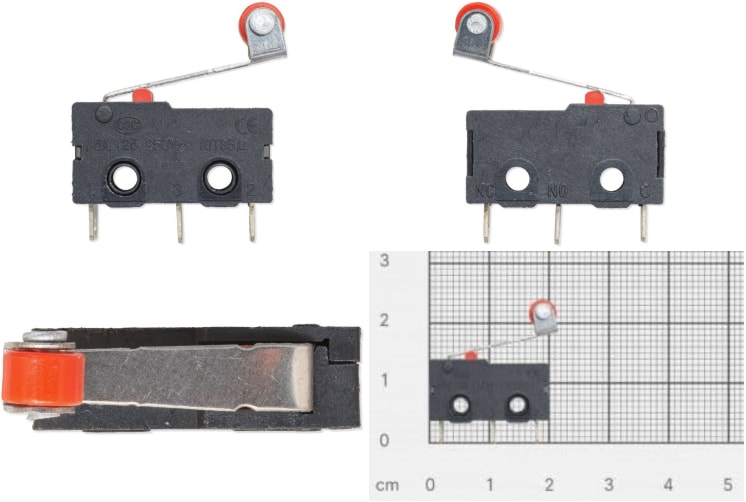 Soldered 101411 KW12-3 Microswitch