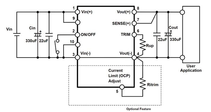 Application Circuit Diagram - TDK-Lambda RGB DC-DC Step-Down Converters