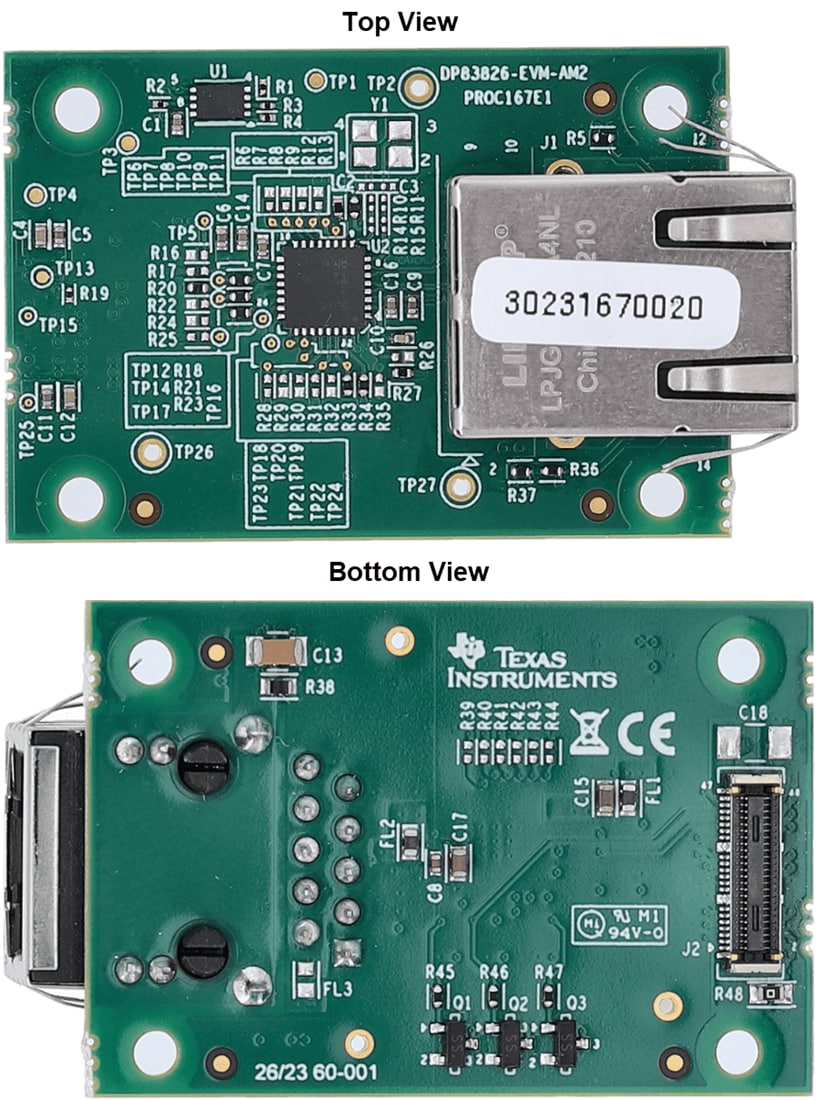 Mechanical Drawing - Texas Instruments DP83826-EVM-AM2 Evaluation Module (EVM)