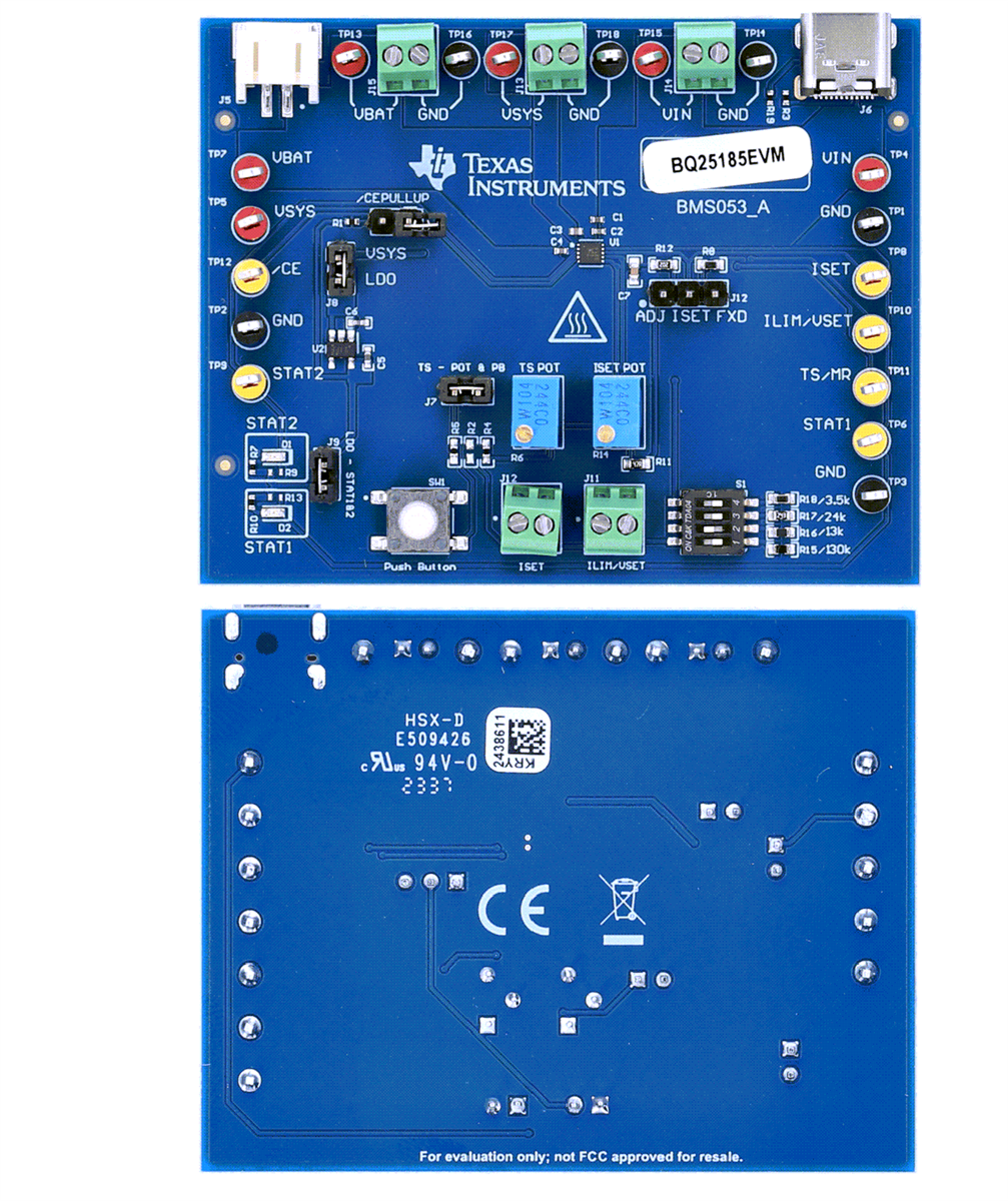Texas Instruments BQ25185EVM Evaluation Module