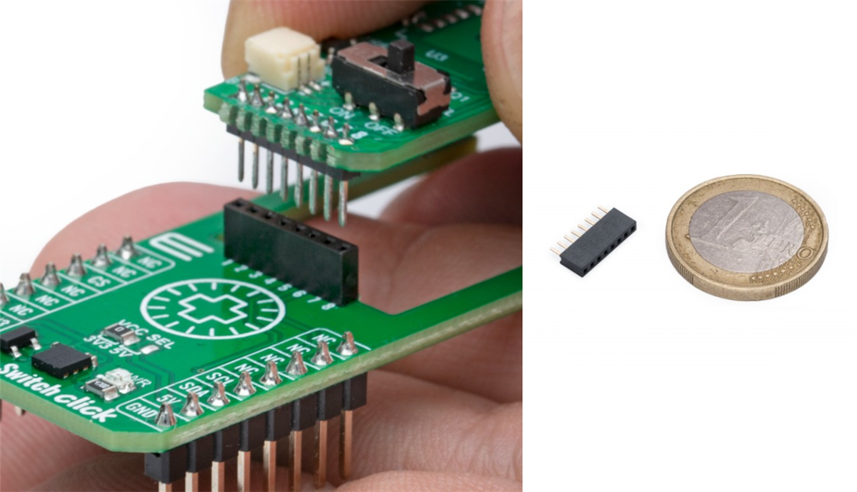 Mikroe 1x8 Female Header Sockets
