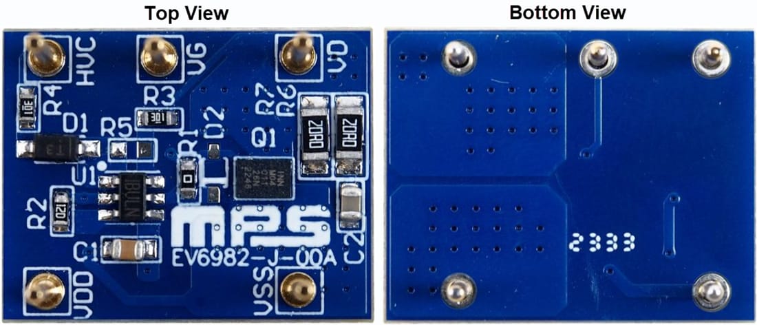 Mechanical Drawing - Monolithic Power Systems (MPS) EV6982-J-00A Rectifier Evaluation Board