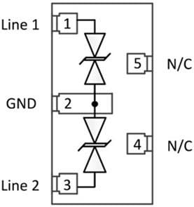 Semtech RClamp®10022PWQ Transient Voltage Suppressor (TVS)