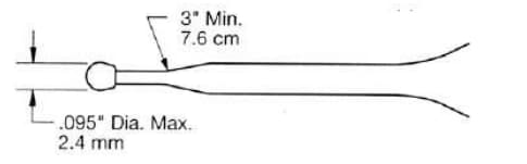 Mechanical Drawing - TE Connectivity / Measurement Specialties 44000 Series Precision Epoxy NTC Thermistors